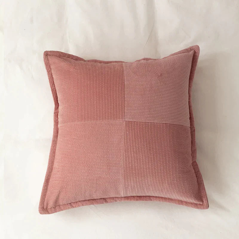 DecorBites™ Corduroy Pillow Cover 45x45cm Modern Soft Solid Cushion for Home Sofa Bed