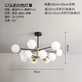 DecorBites™ Glass Ball LED Chandelier - Modern Indoor Lighting Fixtures for Living Room & Bedroom
