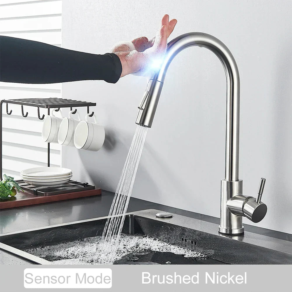 DecorBites™ Gold Kitchen Faucet with Touch Sensor Control for Sensitive Mixer Experience