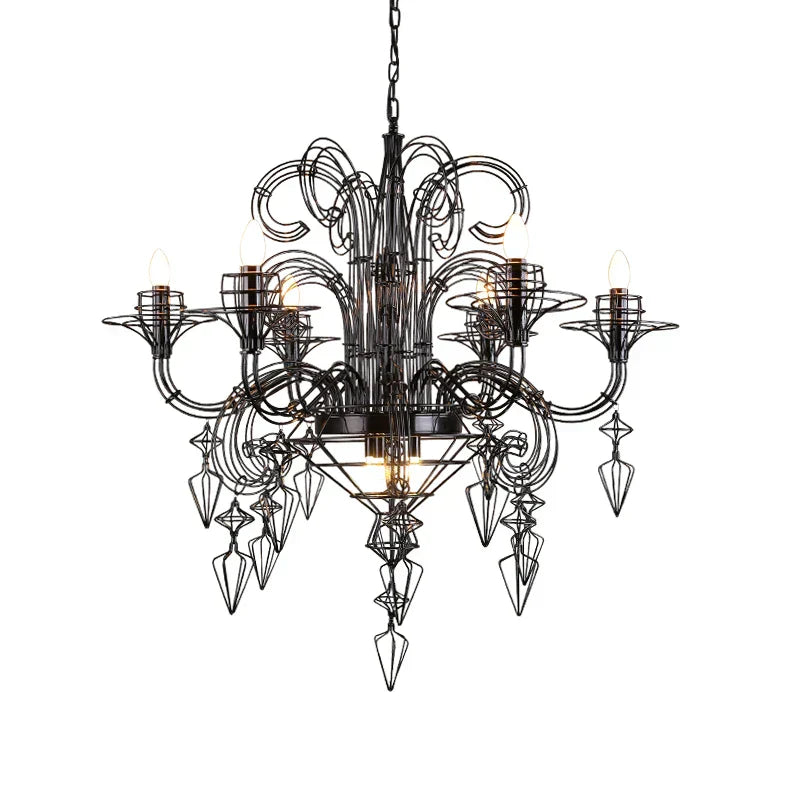 DecorBites™ Baroque Designer Hanging Chandelier - LED Lighting for Foyer
