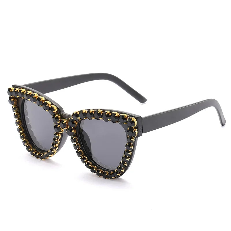 Vintage Cat Eye Diamond Sunglasses