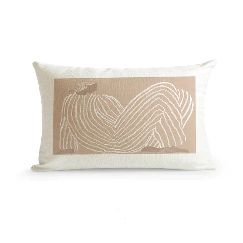 DecorBites™ Cute Dog Printed Designer Throw Pillow Cover for Living Room Sofa Decor