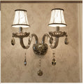 DecorBites™ Crystal Wall Lamp: Smoke Grey Shade, European Style, Double Heads