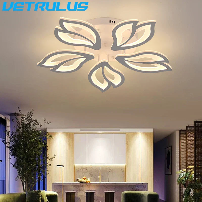 DecorBites™ Geometric Acrylic LED Ceiling Chandelier for Modern Nordic Decor