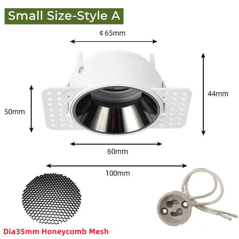 DecorBites™ Adjustable Recessed LED Ceiling Downlight for GU10/MR16/MR11 Bulbs