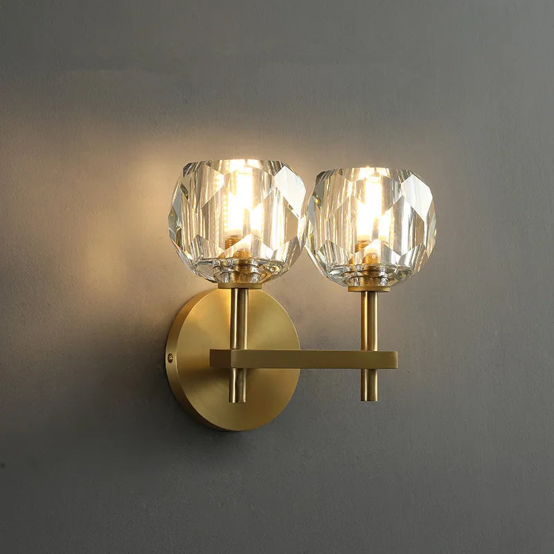 DecorBites™ Crystal LED Chandelier: Modern Nordic Design Copper Ceiling Light Fixture