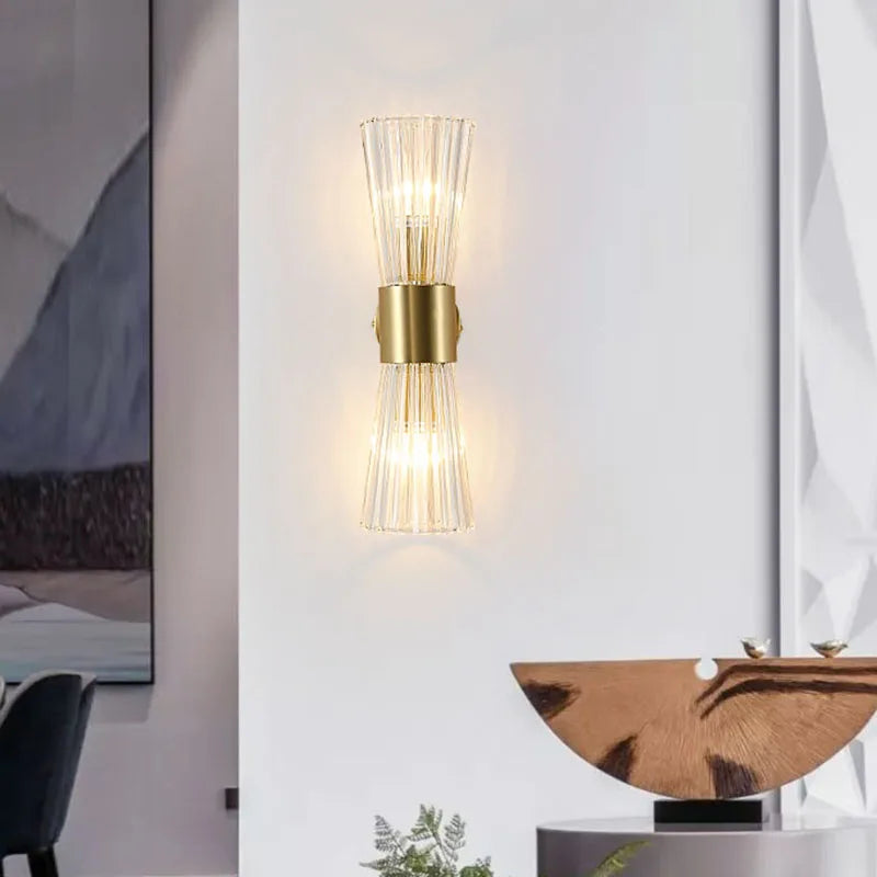 DecorBites™ Crystal Wall Sconce: Modern Home Indoor Lighting for Living Room, Staircase & Hallway
