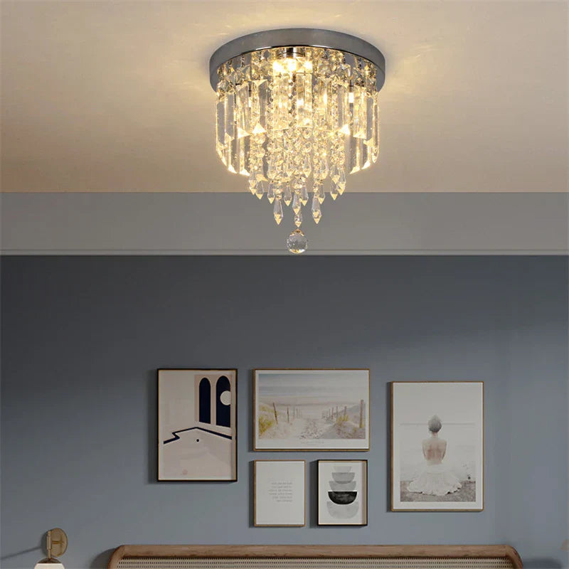DecorBites™ Crystal LED Ceiling Light Plafon Chandelier Stainless Steel Luminaria