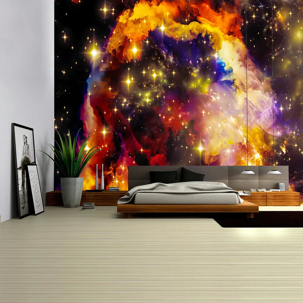 DecorBites™ Galaxy Psychedelic Space Tapestry Hanging for High-Quality Boho Decor