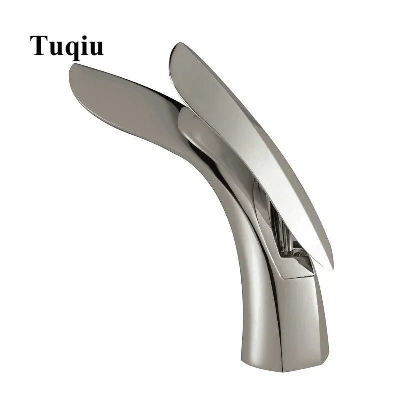 DecorBites™ Gold Brass Basin Faucet | Single Handle Mixer Tap for Bathroom Sink