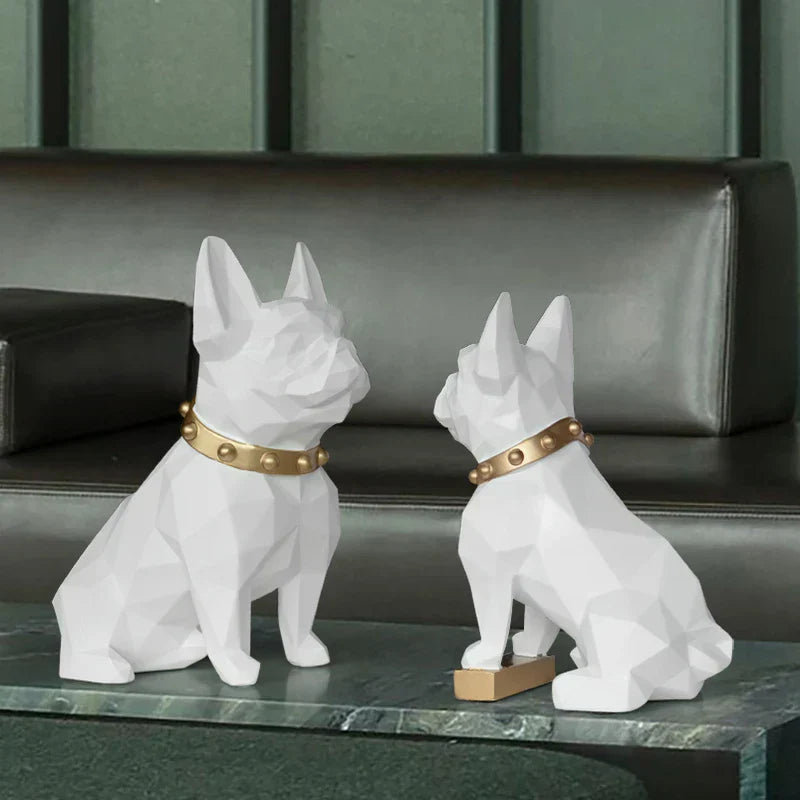 DecorBites™ Dog Statue Resin Decor Modern Art Animal Sculpture Figurine Garden Home Ornaments