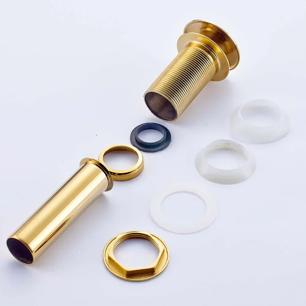 DecorBites™ Golden Brass Vintage Bathroom Sink Pop Up Drain