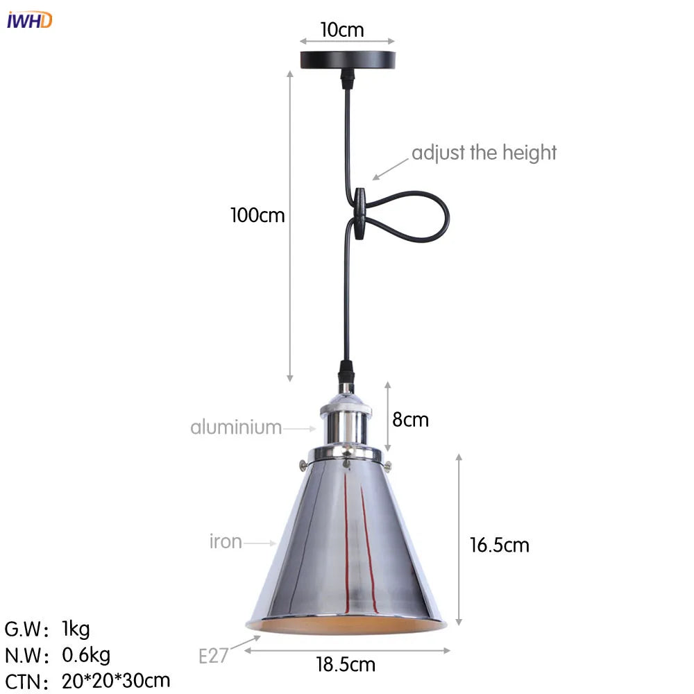 DecorBites™ Gold Retro Edison LED Pendant Lights for Dinning Living Room Industrial Decor