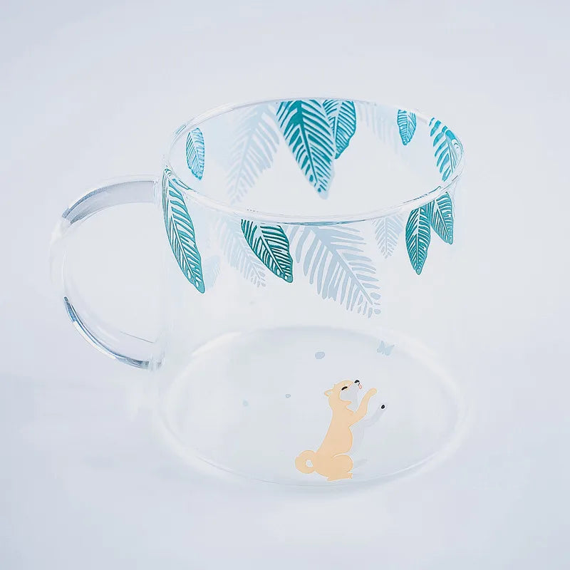 DecorBites™ Killer Whale Glass Coffee Mug 350ml: Cute Polar Bear Tea Cup Heat Resistant Glass Beer Mug