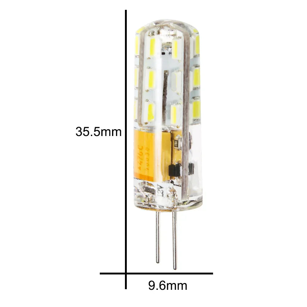 DecorBites™ G4 LED Spotlight Bulb 2W Crystal Lamp 12V 3014 SMD - Pack of 20