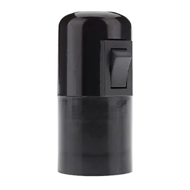 DecorBites™ E27 Socket Lamp Base Switch 4A, 250V Black Fitting Bulb Holder Socket