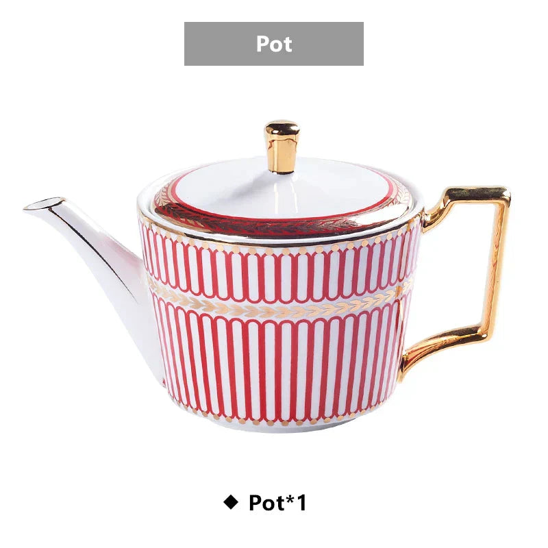 DecorBites™ Gold Porcelain Coffee & Tea Set - Luxury Bone China Porcelain Coffeeware