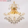 DecorBites™ Crystal Chandelier: Modern Silver/Gold Lustre De Cristal Pendant Light for Living Room