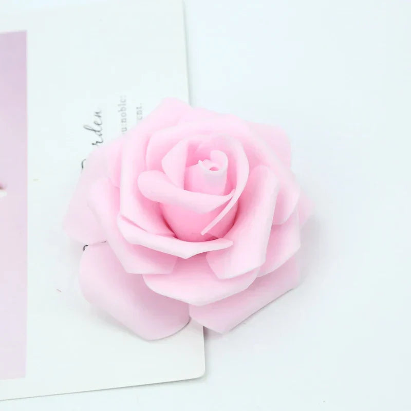 DecorBites™ Foam Roses Flower Wall Home Wedding Decoration Bridal Brooch Handmade Artificial Flowers