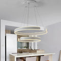 DecorBites™ Geometry Circle Rings LED Pendant Light for Living Room Dining Room