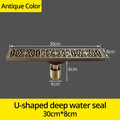 DecorBites™ Euro Antique Brass Art Carved Floor Drain Cover Shower Waste Drainer