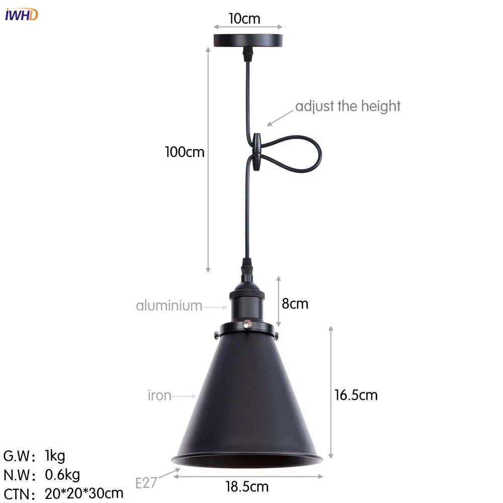 DecorBites™ Gold Retro Edison LED Pendant Lights for Dinning Living Room Industrial Decor