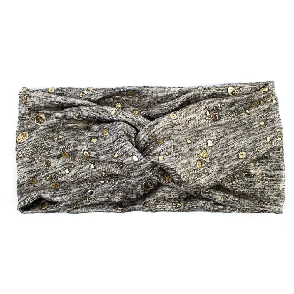 Metallic Color Wide Elastic Headbands