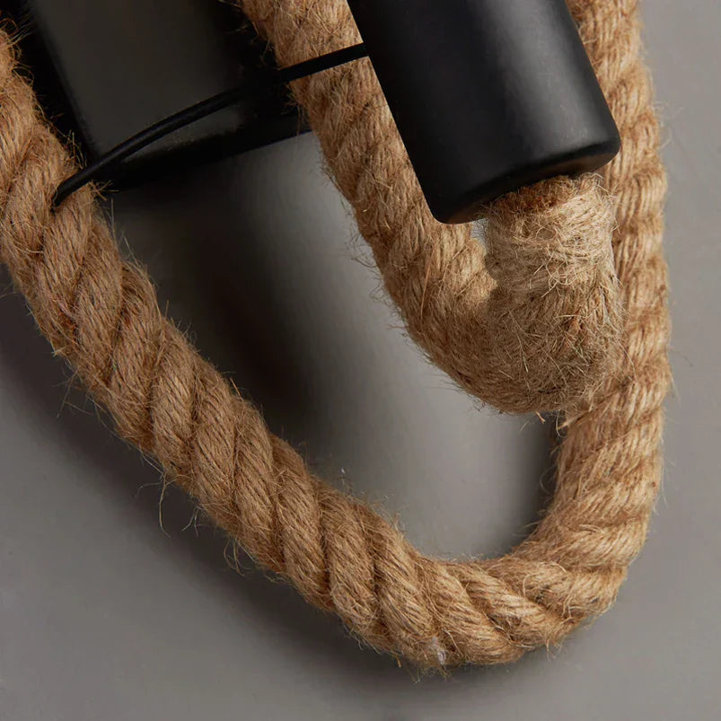 DecorBites™ Hemp Rope Wall Lamp for Home & Commercial Spaces