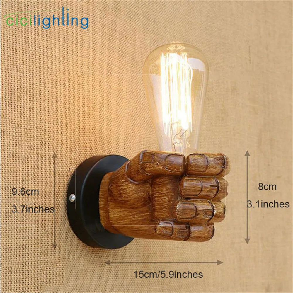 DecorBites™ Industrial Wall Light Pair in Black and Coffee for Bedroom Reading Lamp