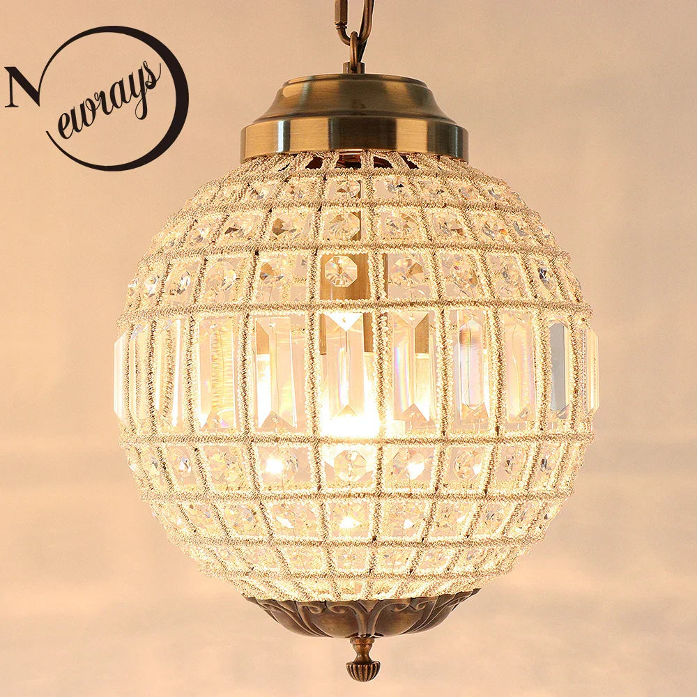 DecorBites™ Crystal Empire Ball Chandelier for Living Room Bedroom Hotel