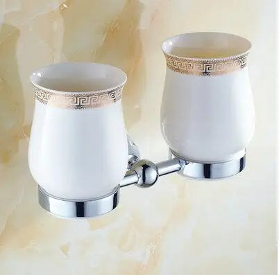 DecorBites™ Bathroom Hardware Set: Toilet Paper, Roll Holder, Brush Holder, Coat Hook