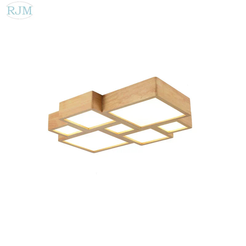 DecorBites™ Japanese Solid Wood Ceiling Lamp for Home Living Room Bedroom Study