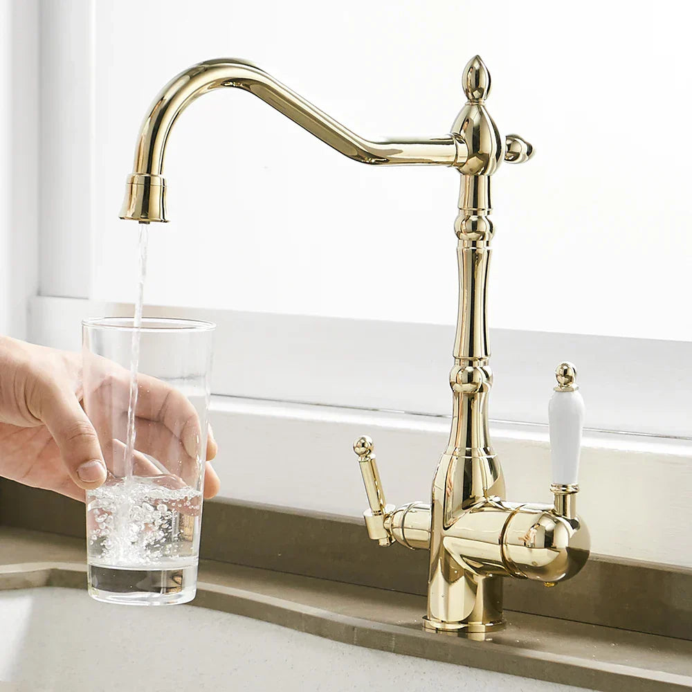 DecorBites™ Kitchen Faucet with Water Purification Mixer Tap 360° Rotation for Kitchen WF-0193K