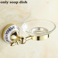 DecorBites™ Golden Polished Porcelain Bath Hardware Set for Bathroom Essentials