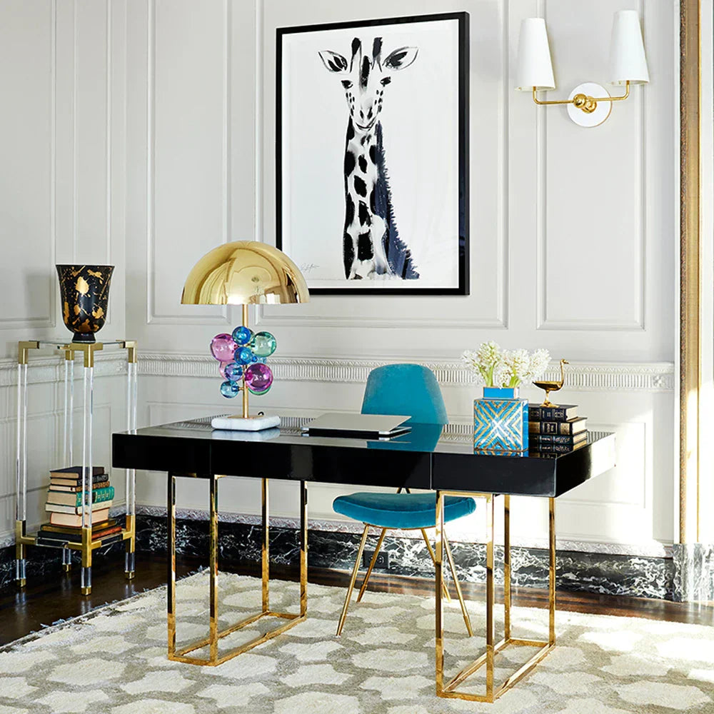 DecorBites™ Crystal Marble Bubble Table Lamp. LED Desk Lamp for Bedroom and Foyer.