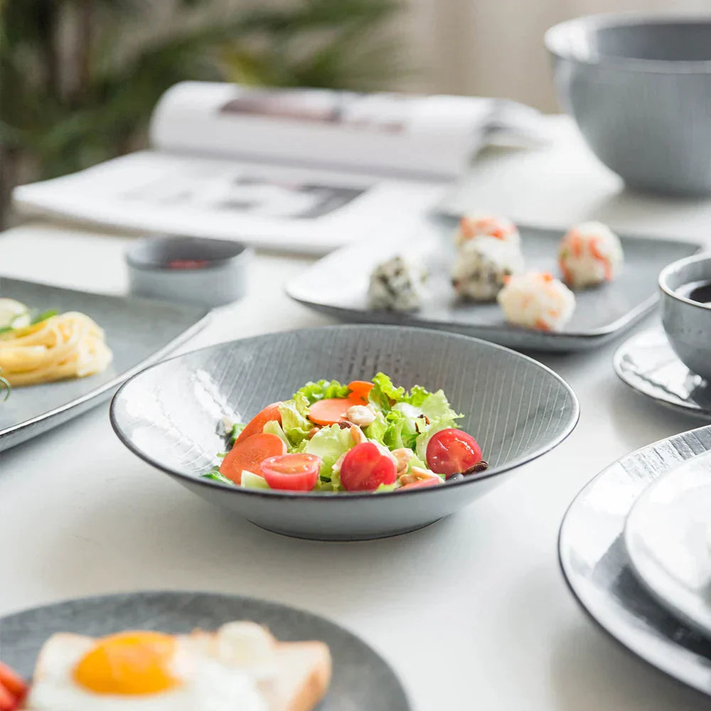 DecorBites™ Japanese Style Ceramic Dinnerware Set