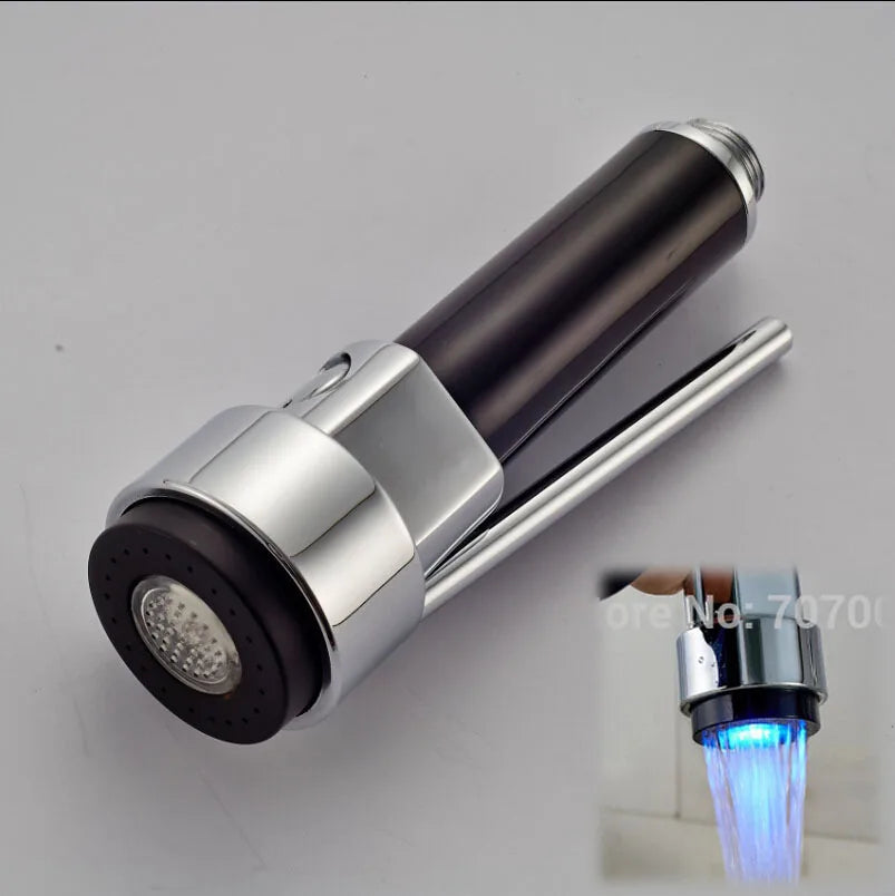 DecorBites™ LED Light Chrome Kitchen Faucet Pull-Out Spray Head Replacement