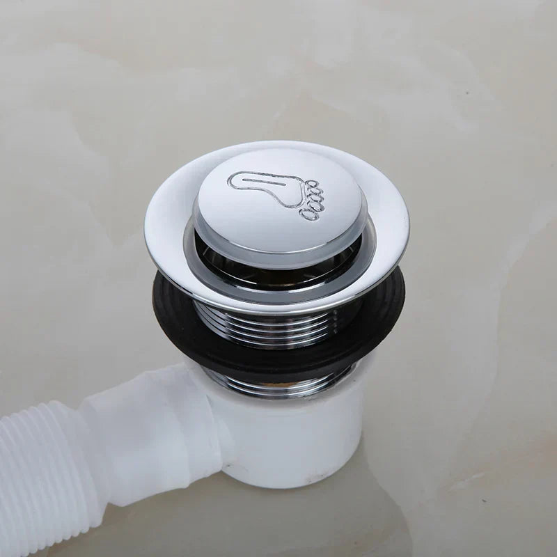 DecorBites™ Copper Tub Tub Pop-Up Core Foot Drainer Valve Drain Pipe Fittings