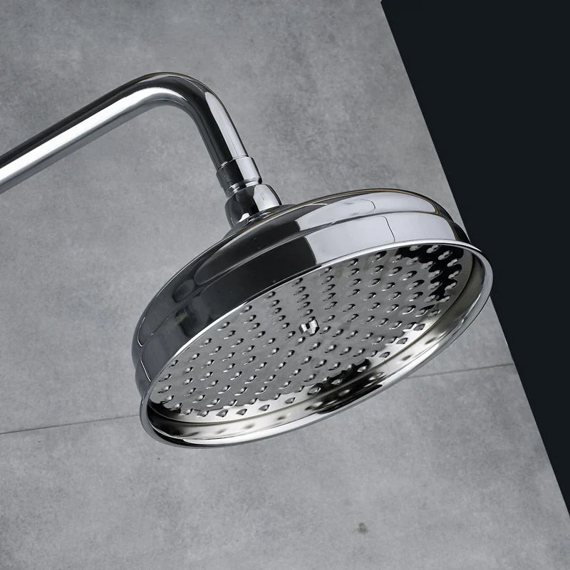 DecorBites™ Dual Handle Chrome Brass Shower Mixer System with 8" Rainfall Shower Head