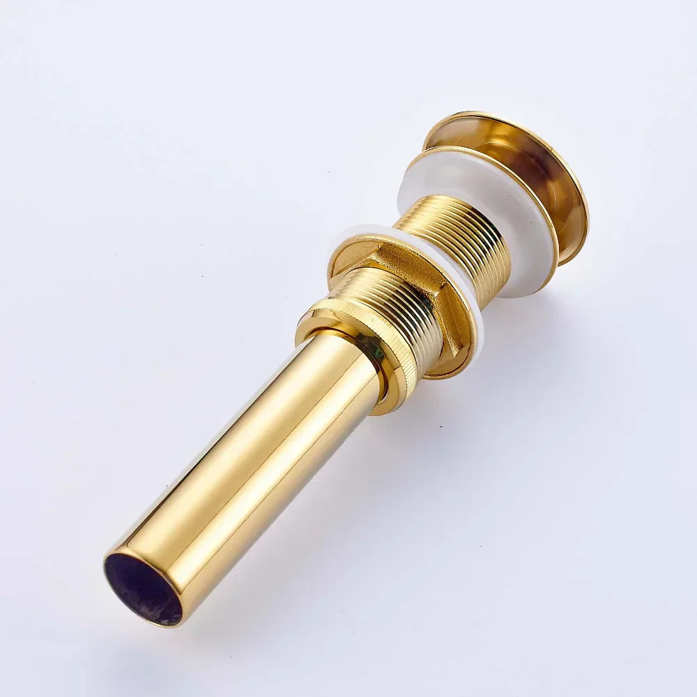 DecorBites™ Golden Brass Vintage Bathroom Sink Pop Up Drain