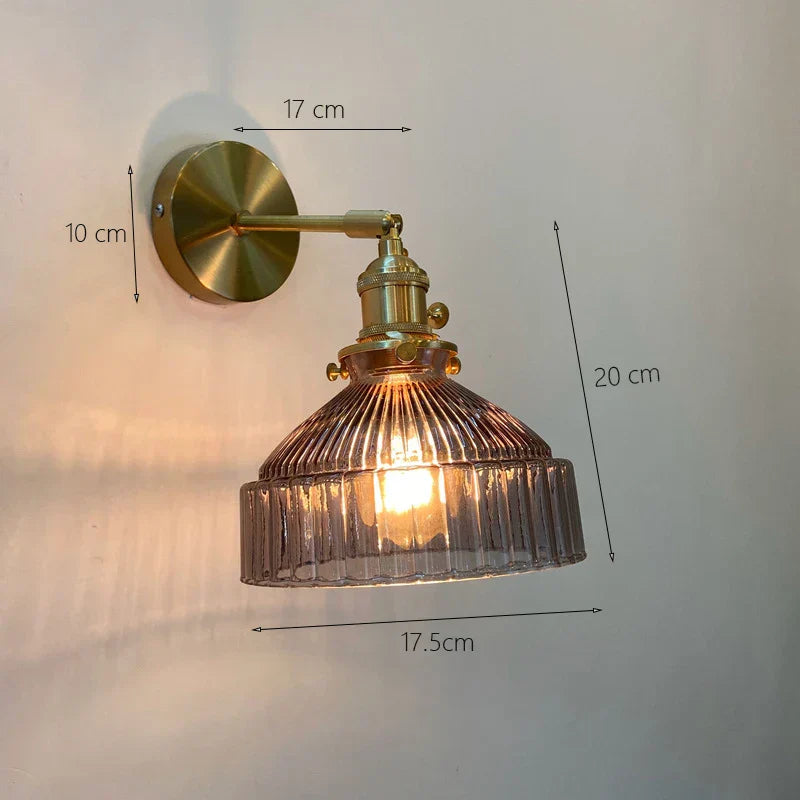 DecorBites™ Glass Shade Modern LED Indoor Wall Sconce Lamp With Switch