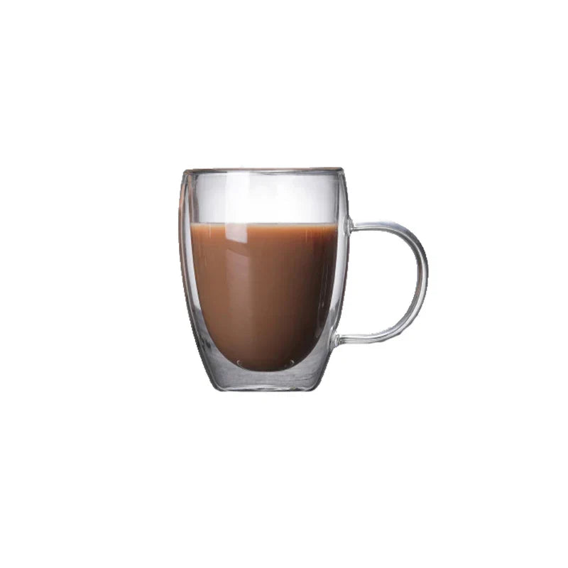 DecorBites™ Double-Walled Transparent Glass Cup - Versatile Drinkware for Any Occasion