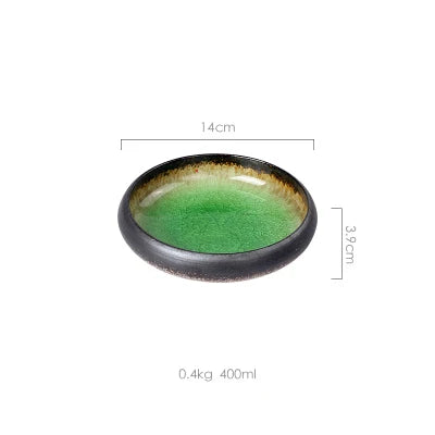 DecorBites™ Elegant Ceramic Sushi Plate - Handcrafted Japanese Style