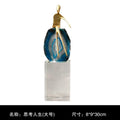 DecorBites™ Agate Crystal Golden Sculpture - Modern Home Decor Ornament