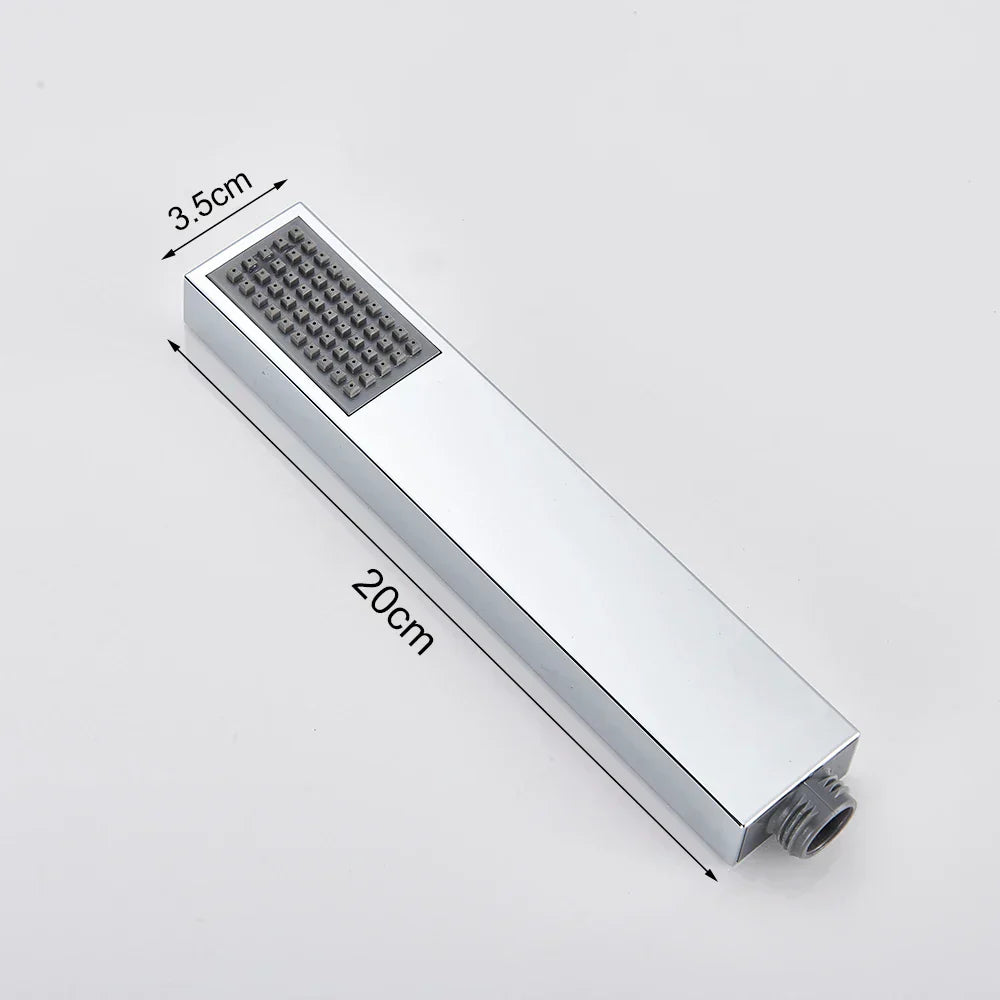 DecorBites™ Black ABS Handshower Head with 150cm Stainless Hose - Wall Mounted Faucet Accessory