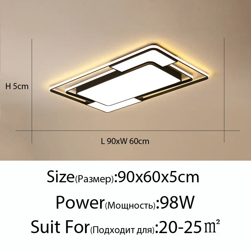 DecorBites™ LED Ceiling Lamps: Modern Dimmable Lighting for Home Decor