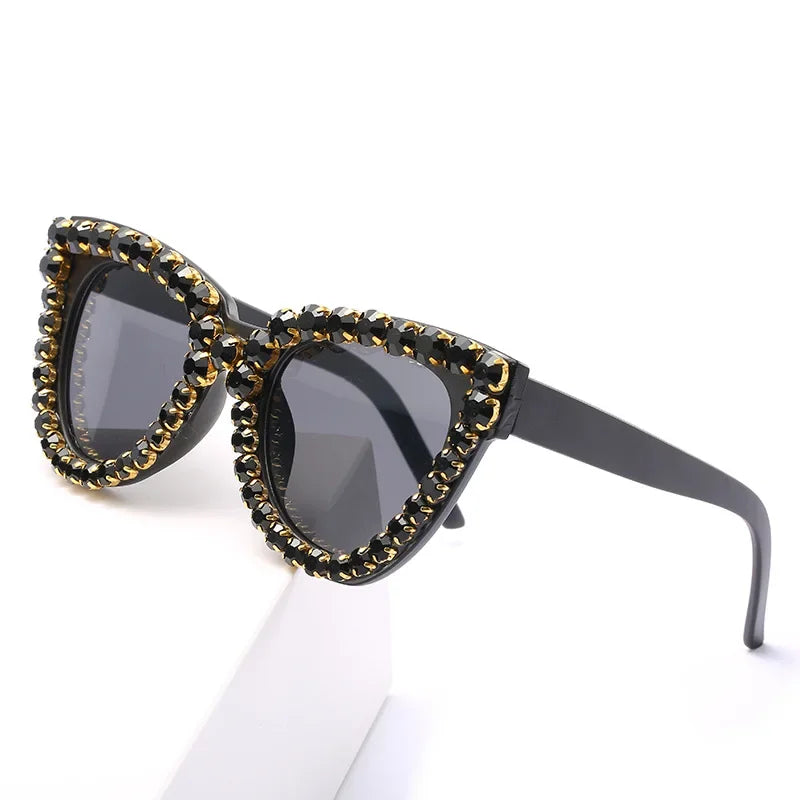 Vintage Cat Eye Diamond Sunglasses