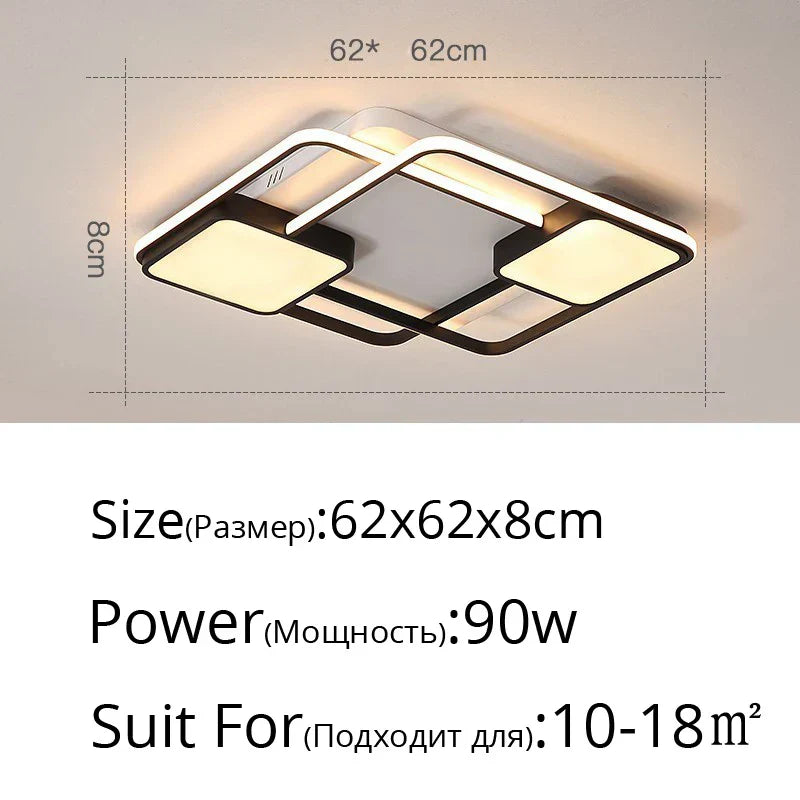 DecorBites™ LED Chandelier: Modern Dimmable Light for Living Room, Kitchen, and Aisle