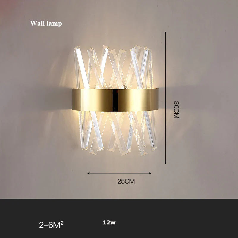 DecorBites™ Gold Crystal LED Chandelier for Dinning Room