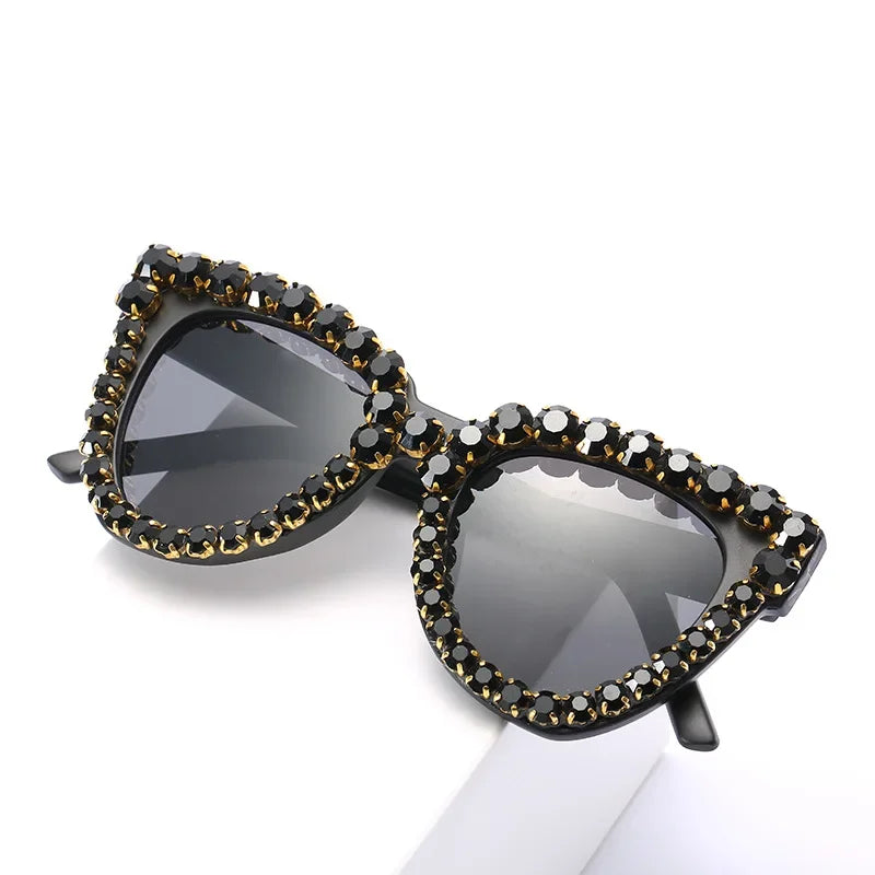Vintage Cat Eye Diamond Sunglasses